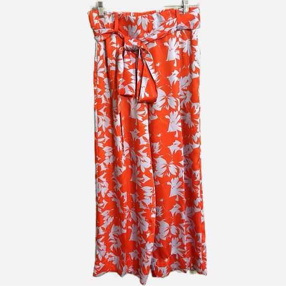 J. Crew Raffi Fallon Leaves Pants - Muted Orange + Periwinkle Blue - Picture 1 of 2